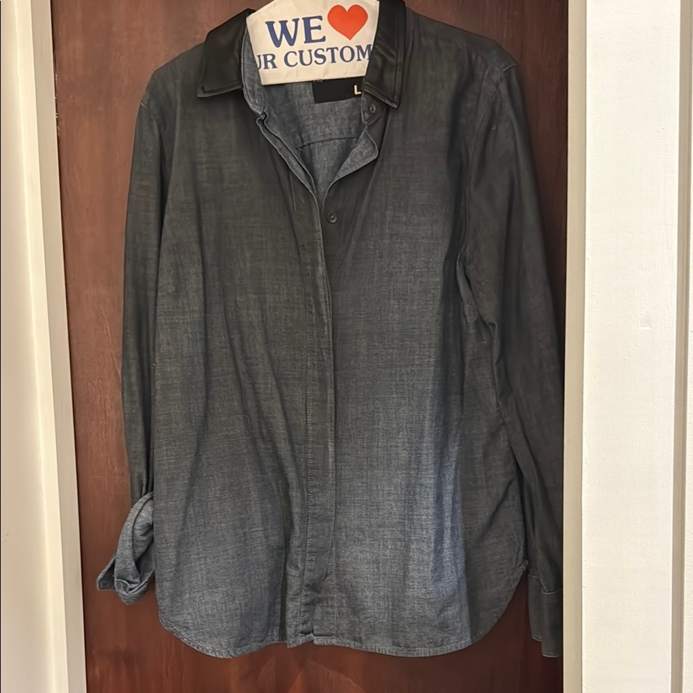 rag & bone Gray Denim Shirt